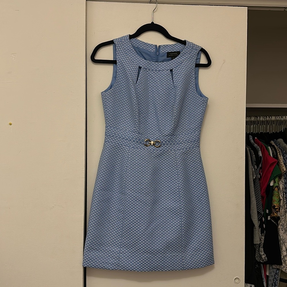 Tahari blue work dress size 4 size small
